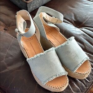 Dolce Vita Blue Espadrille/Platform Sandals with Ankle Straps